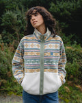 A/Div Rock Jetty Mock Neck Zip Sherpa Fleece - Whitecap
