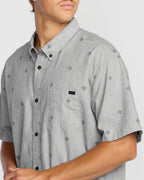 All Day Jacquard Short Sleeve Shirt - Silver