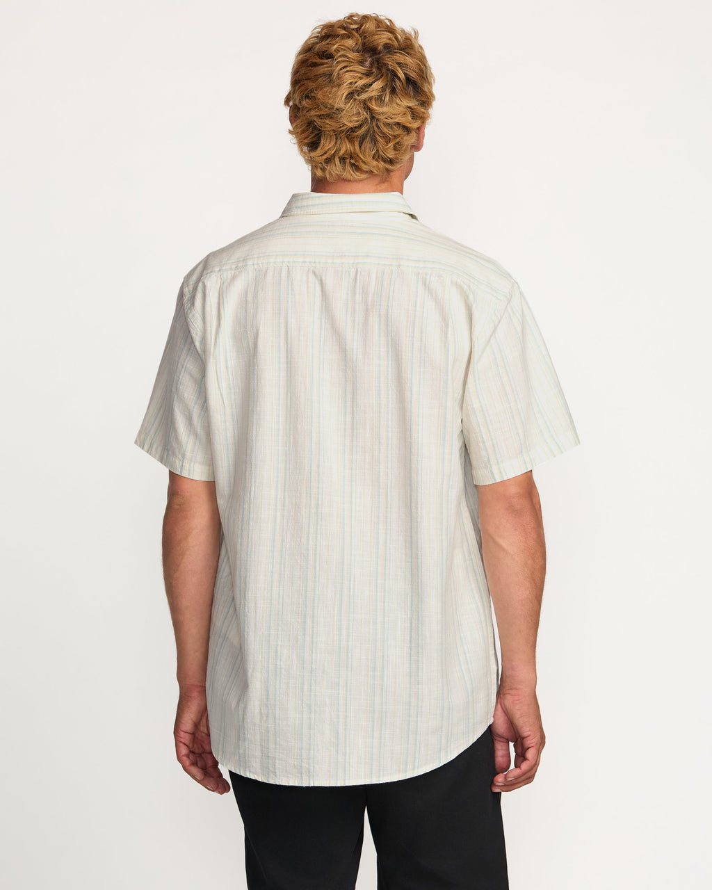All Day Stripe Short Sleeve Shirt - Off White
