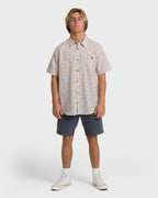 Sundays Mini Short Sleeve Woven Shirt - Ash Rose