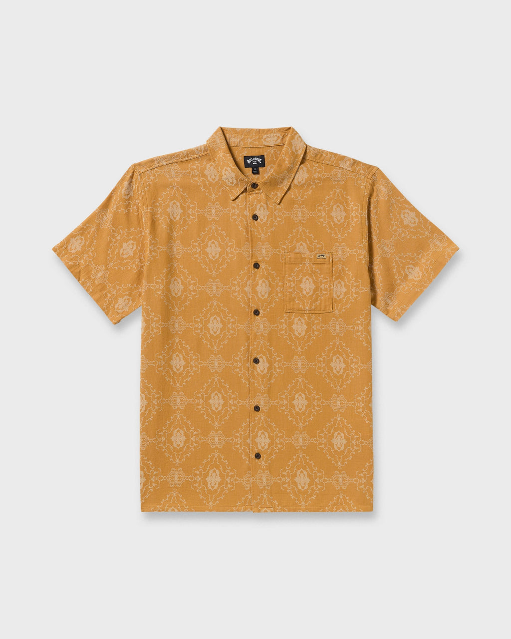 Sundays Jacquard Short Sleeve Woven Shirt - Golden Haze