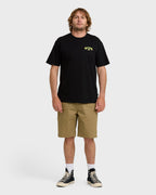 Wax Arch Regular Short Sleeve T-Shirt - Black
