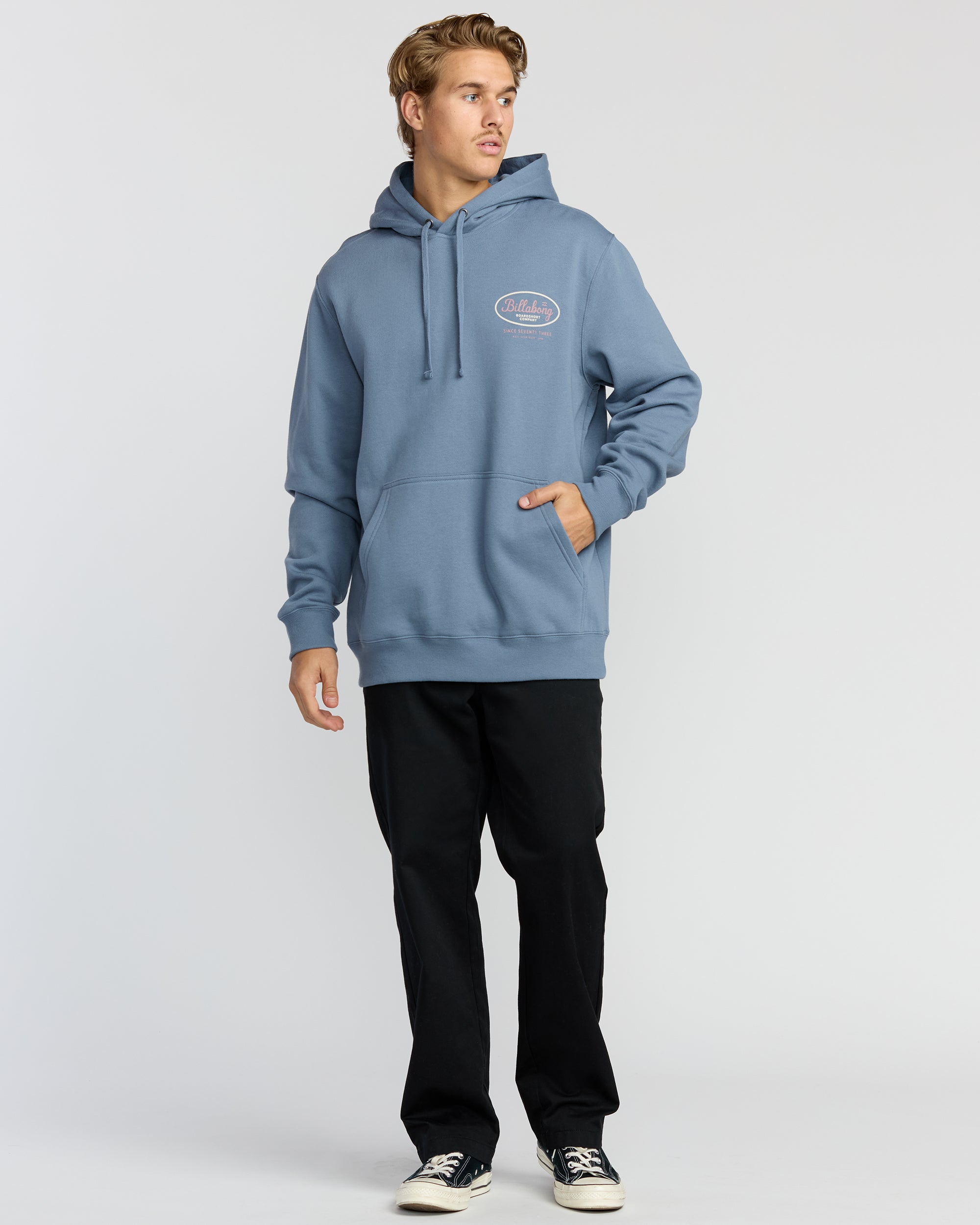 Short Sands Pullover Hoodie - Steel Blue