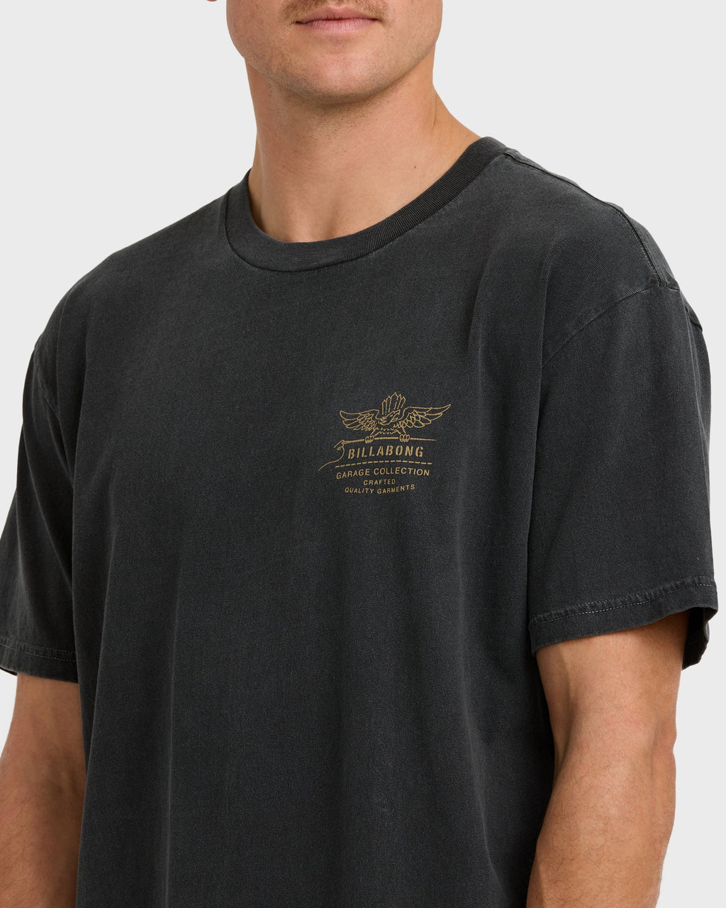 Wingspan Garage Regular Short Sleeve T-Shirt - Washed Black