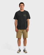 Wingspan Garage Regular Short Sleeve T-Shirt - Washed Black