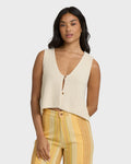 Need Now Sweater Tank Top - White Cap