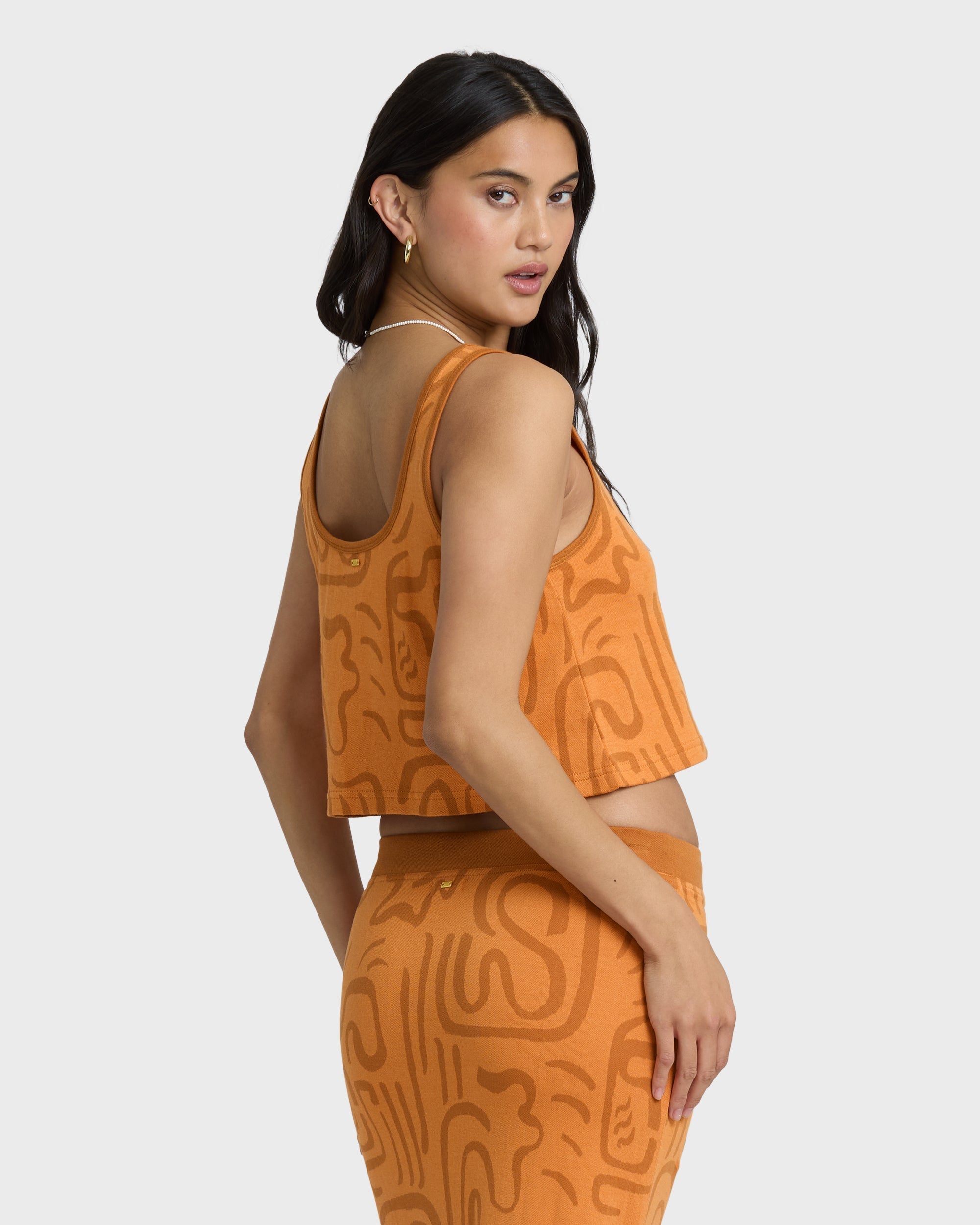 Embers Knit Tank - Tangerine
