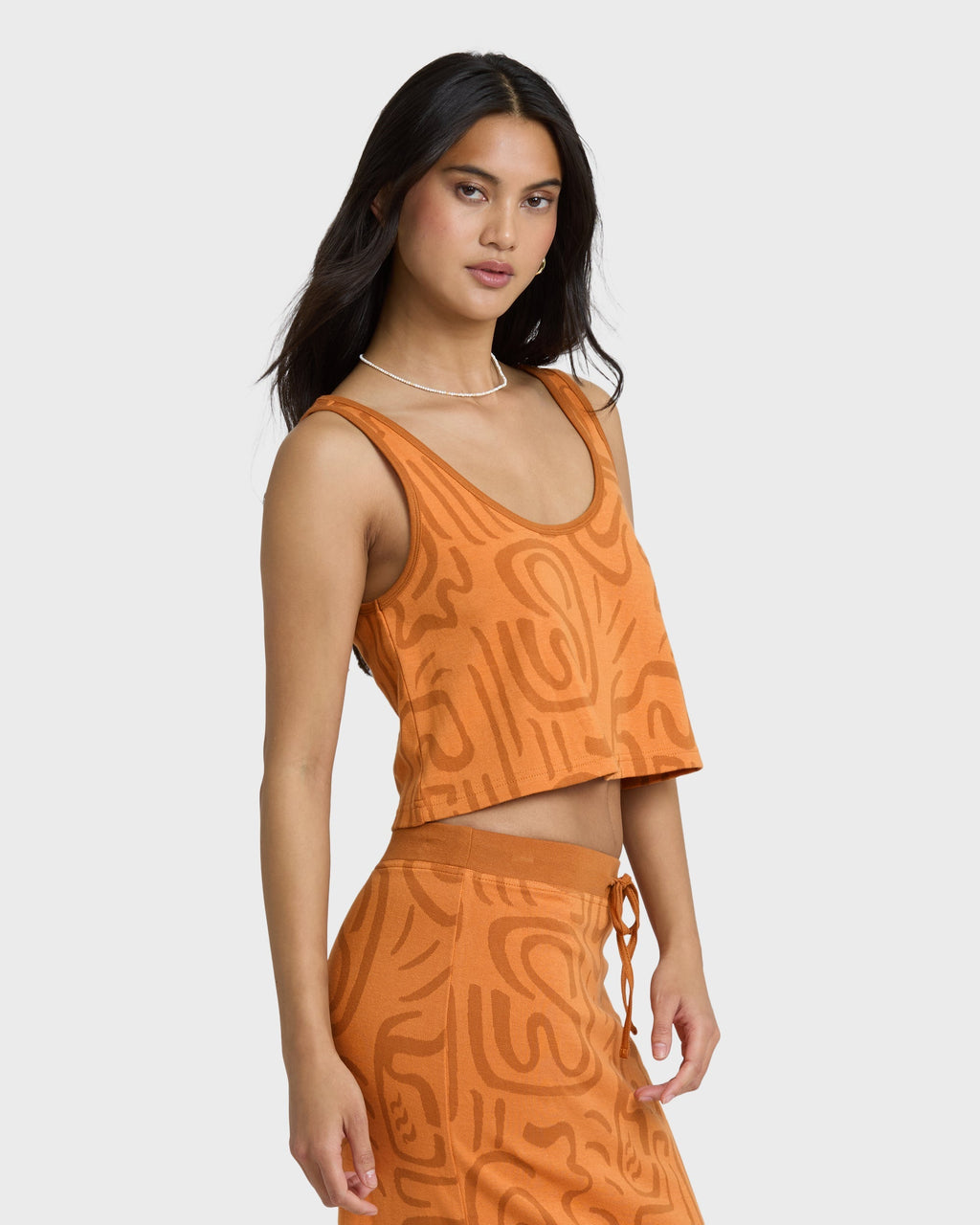 Embers Knit Tank - Tangerine