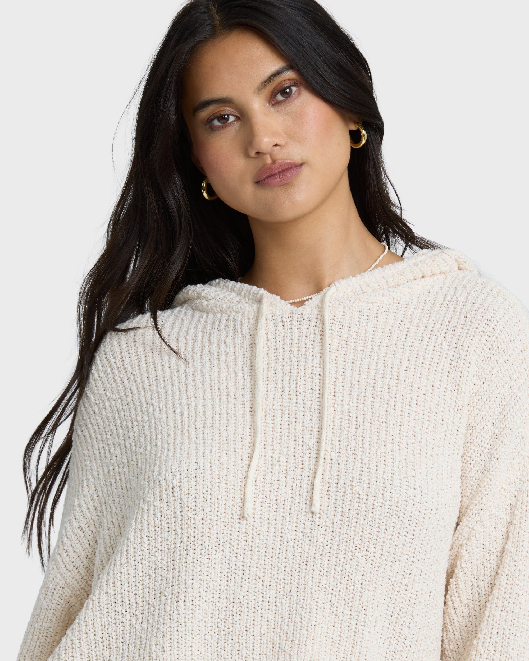 Hot Beachin Hooded Sweater - White Cap