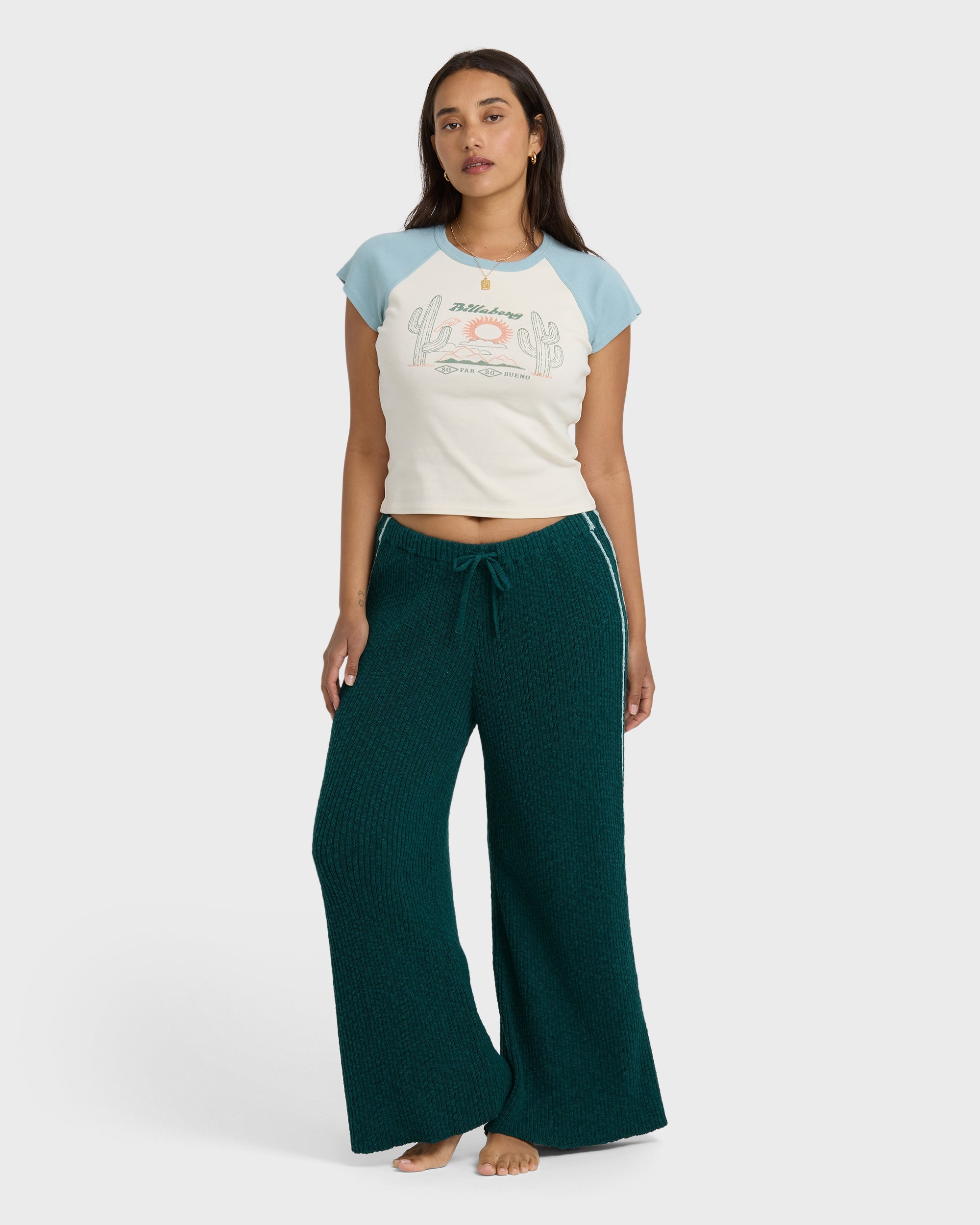 Summery Nights Sweaterpants - Spruce Green