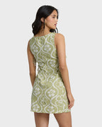 Floral Trippin Mini Dress - Cactus