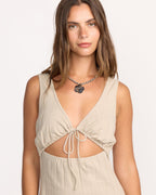 Slides Midi Knit Dress - Cobblestone