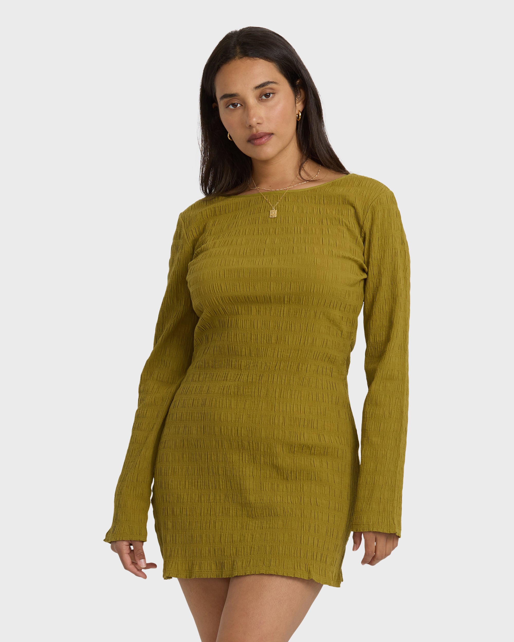 Dream Life Mini Dress - Moss