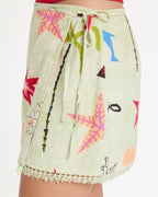 Lottie Hall Woven Mini Skirt - Sunny Lime