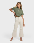 Free Fall High-Waist Cord Pants - Whitecap