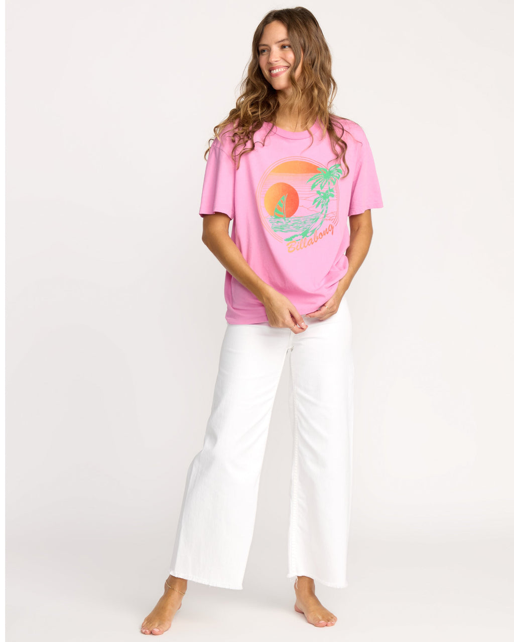 Bright New Day Tee - Bright Rose