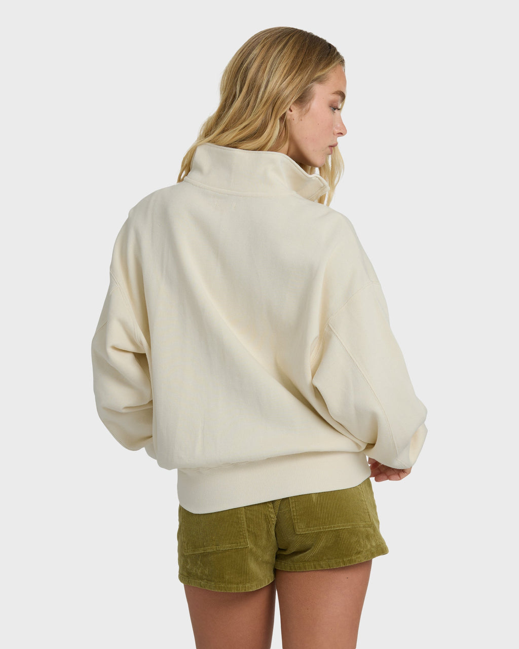 Classic Feels Half Zip Pullover Sweatshirt - White Cap