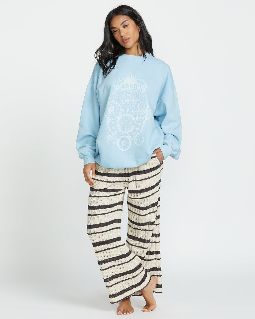 Ride In Crew Sweatshirt - Washed Chambray