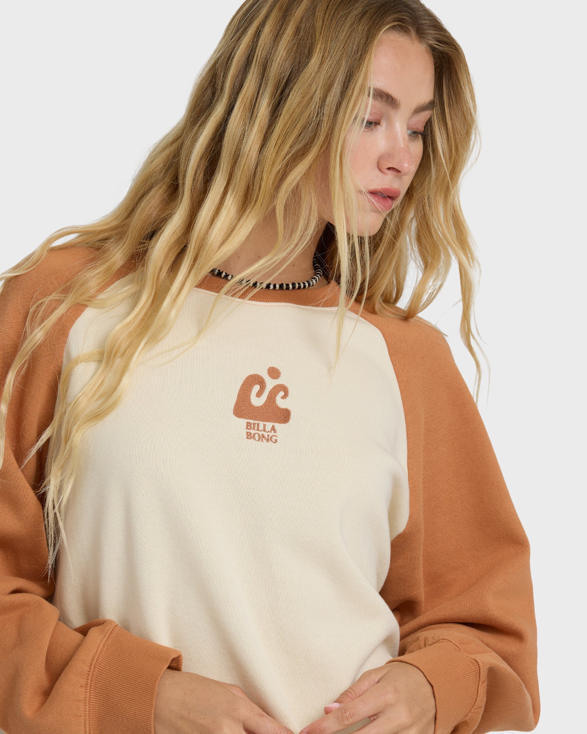 Blissed Out Crewneck Sweatshirt - Caramel Cafe