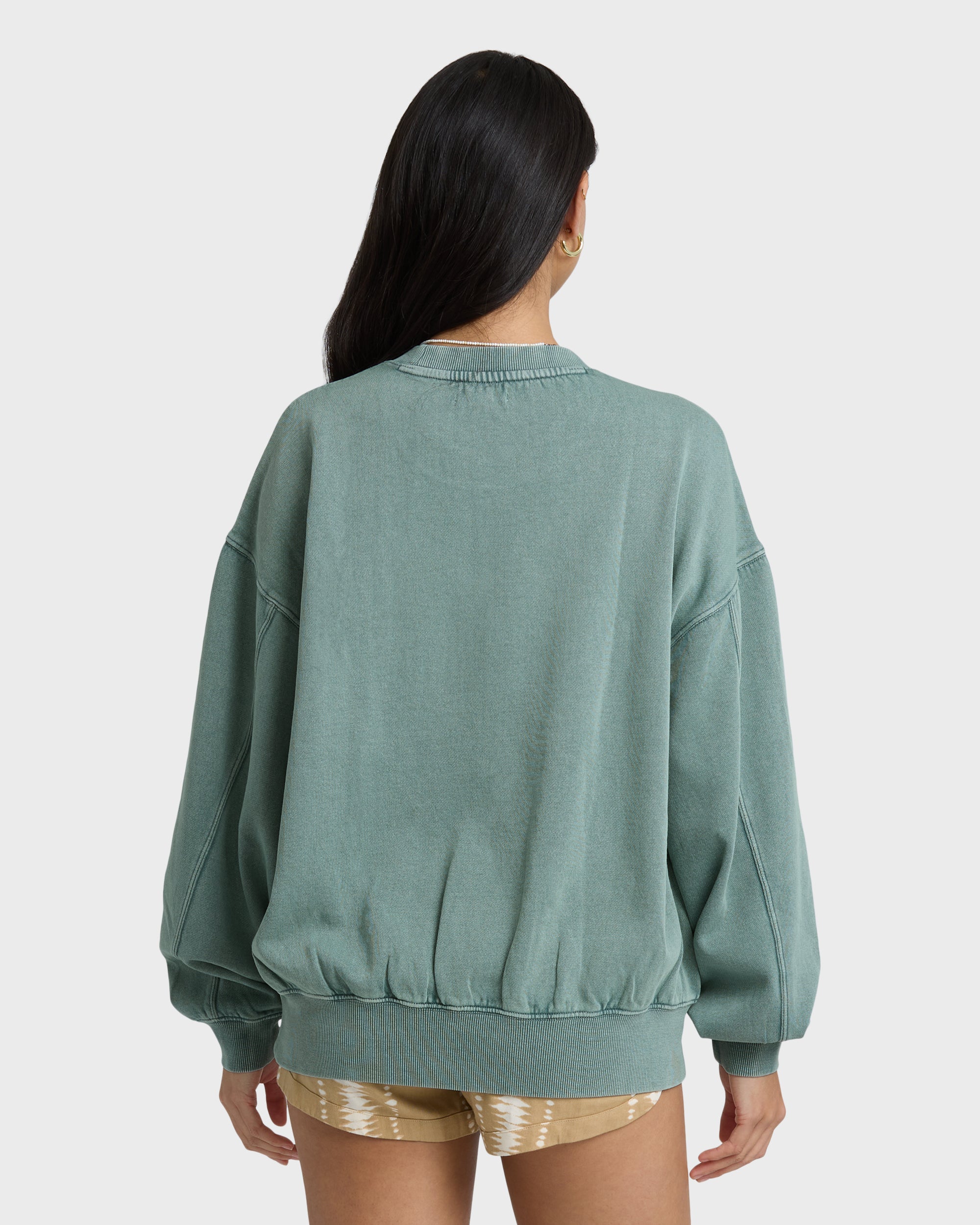 Bleached Out Kendal Crewneck Sweatshirt - Blue Mist