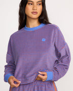 A/Div Waves For Days Terry Crewneck Sweatshirt - Iris
