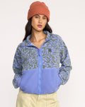 A/Div Rock Jetty Mock Neck Zip Sherpa Fleece - Iris