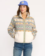 A/Div Rock Jetty Mock Neck Zip Sherpa Fleece - Whitecap