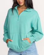 Hula Half Zip Sweatshirt - Blue Bird