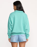 Hula Half Zip Sweatshirt - Blue Bird