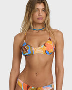 Lei Daze V Bralette X Back Bikini Top - Multi