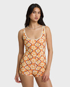 Sol Groove Retro Surf Suit - Tangerine