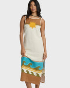 Solar Babe Midi Dress - Caramel Cafe