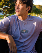 Biscus OG Short Sleeve Cotton T-Shirt - Purple Ash