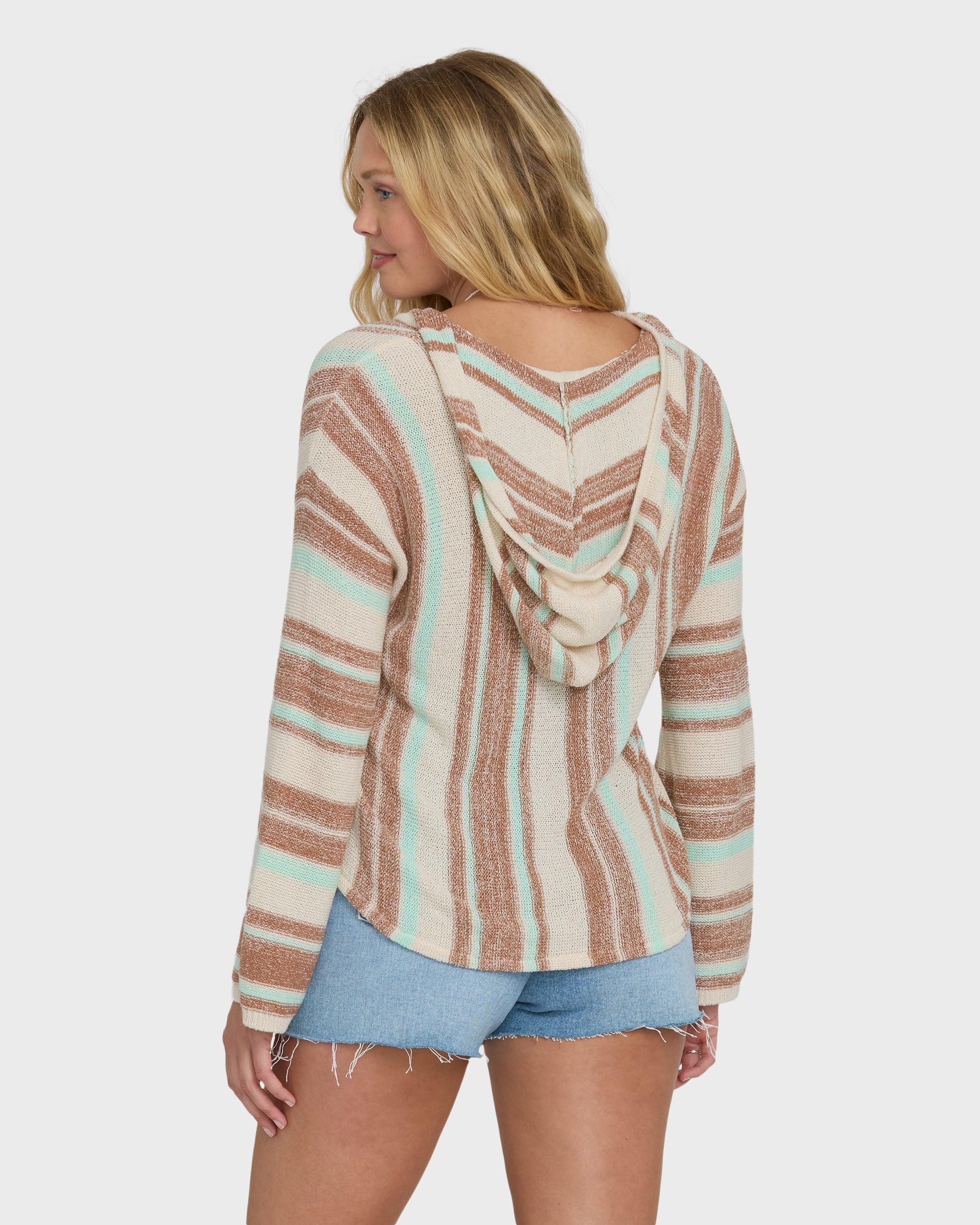 Baja Beach Hooded Sweater - Sugar Almond