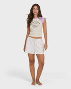 Horizon Raglan Short Sleeve Knit T-Shirt - Vintage Violet