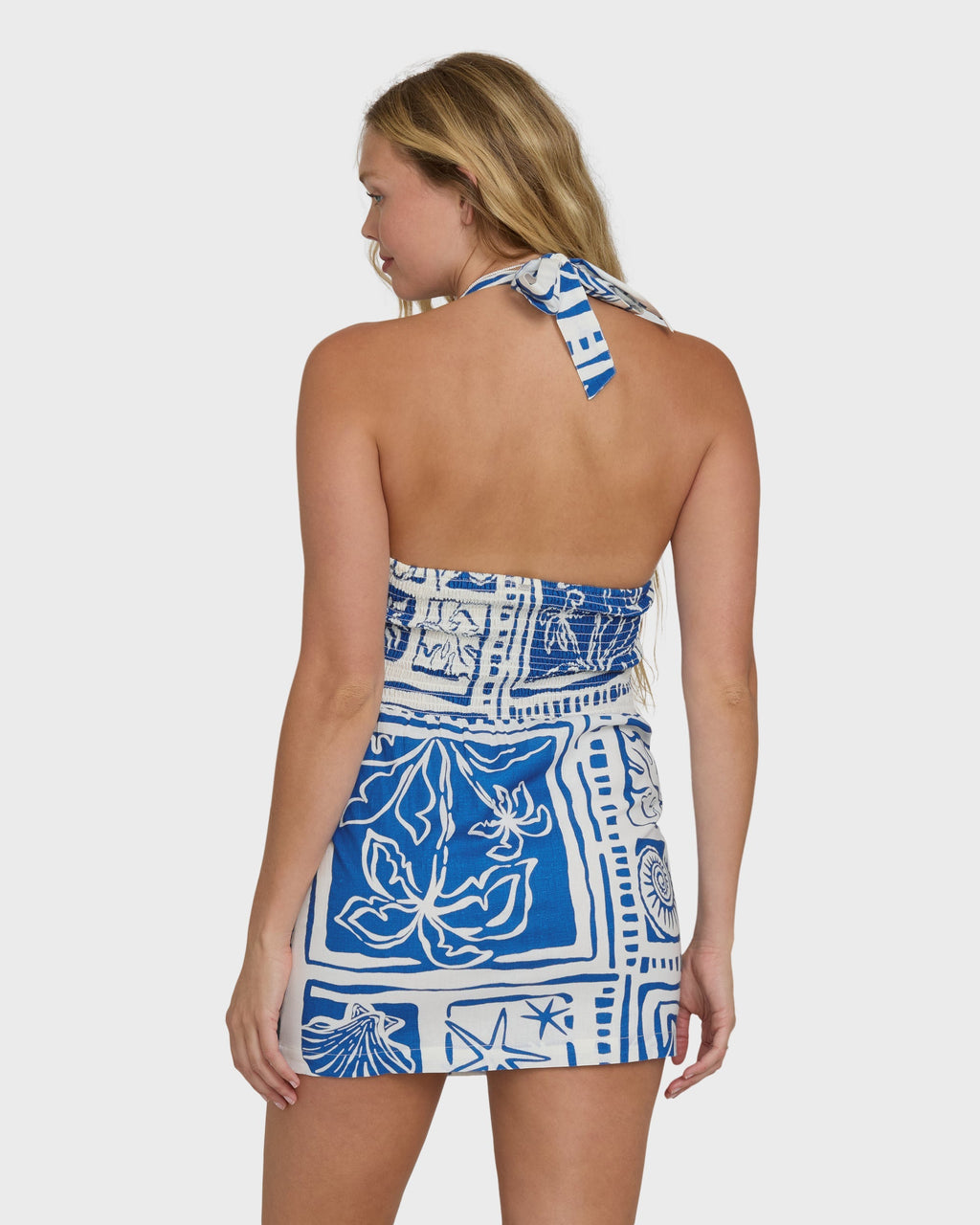 Sea Glow Mini Dress - True Blue