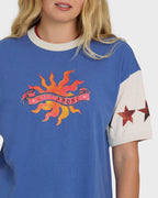 Tropics Co Ringer Short Sleeve Knit T-Shirt - Dutch Blue