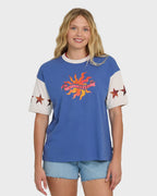 Tropics Co Ringer Short Sleeve Knit T-Shirt - Dutch Blue