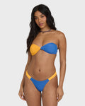 Tanlines Twist Bandeau Bikini Top - True Blue