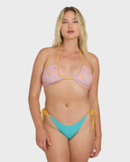 Babe Alert Reversible Drew Bandeau Bikini Top - Agave