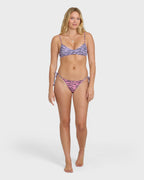 Pretty Wild Ruched V Bralette Bikini Top - Sweet Lilac
