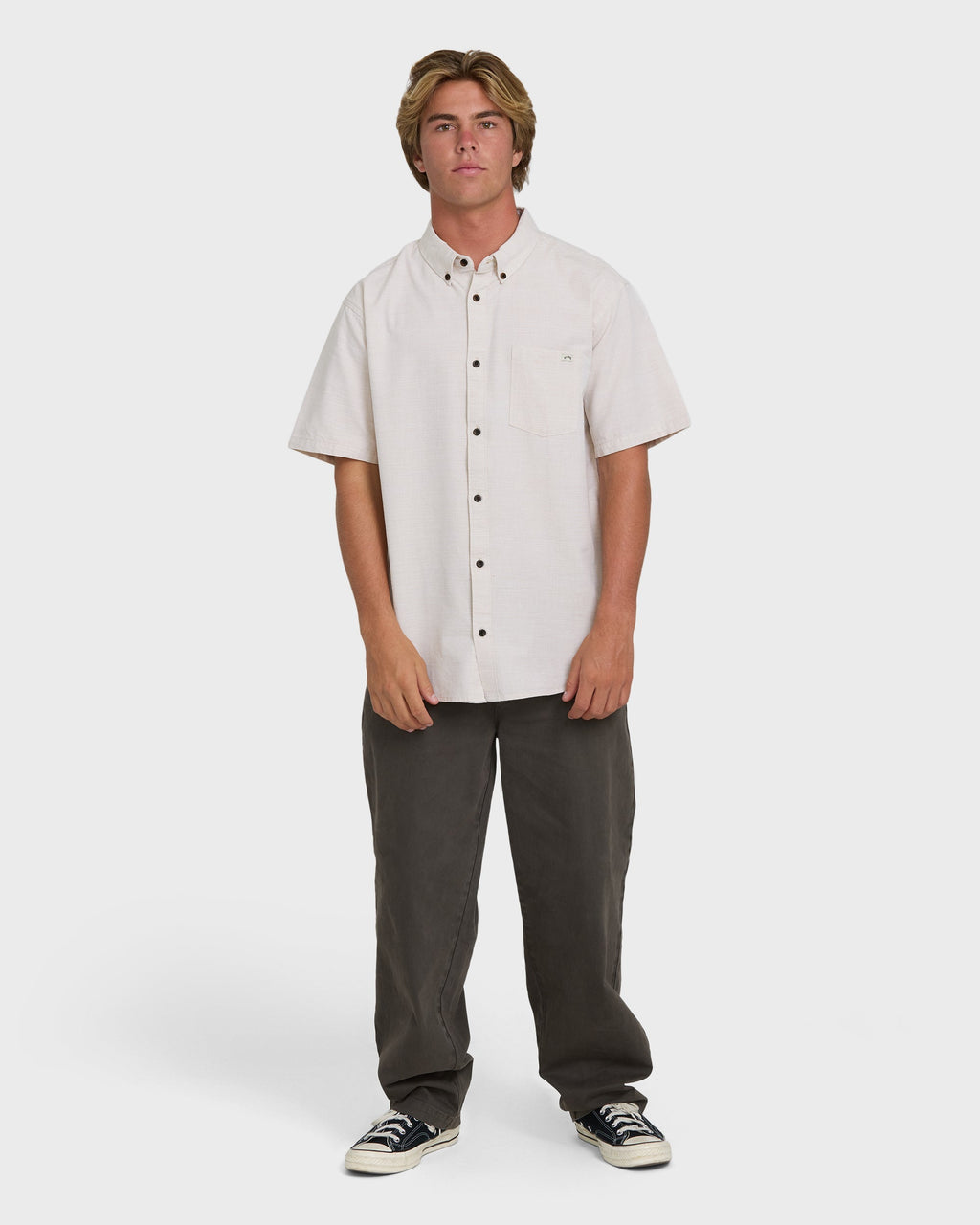 All Day Short Sleeve Woven Shirt - Khaki