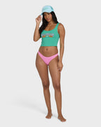 Hibiscus Minds Tank Top - Green Tropics