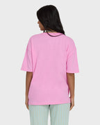 Feel The Heat Short Sleeve Knit T-Shirt - Party Pink