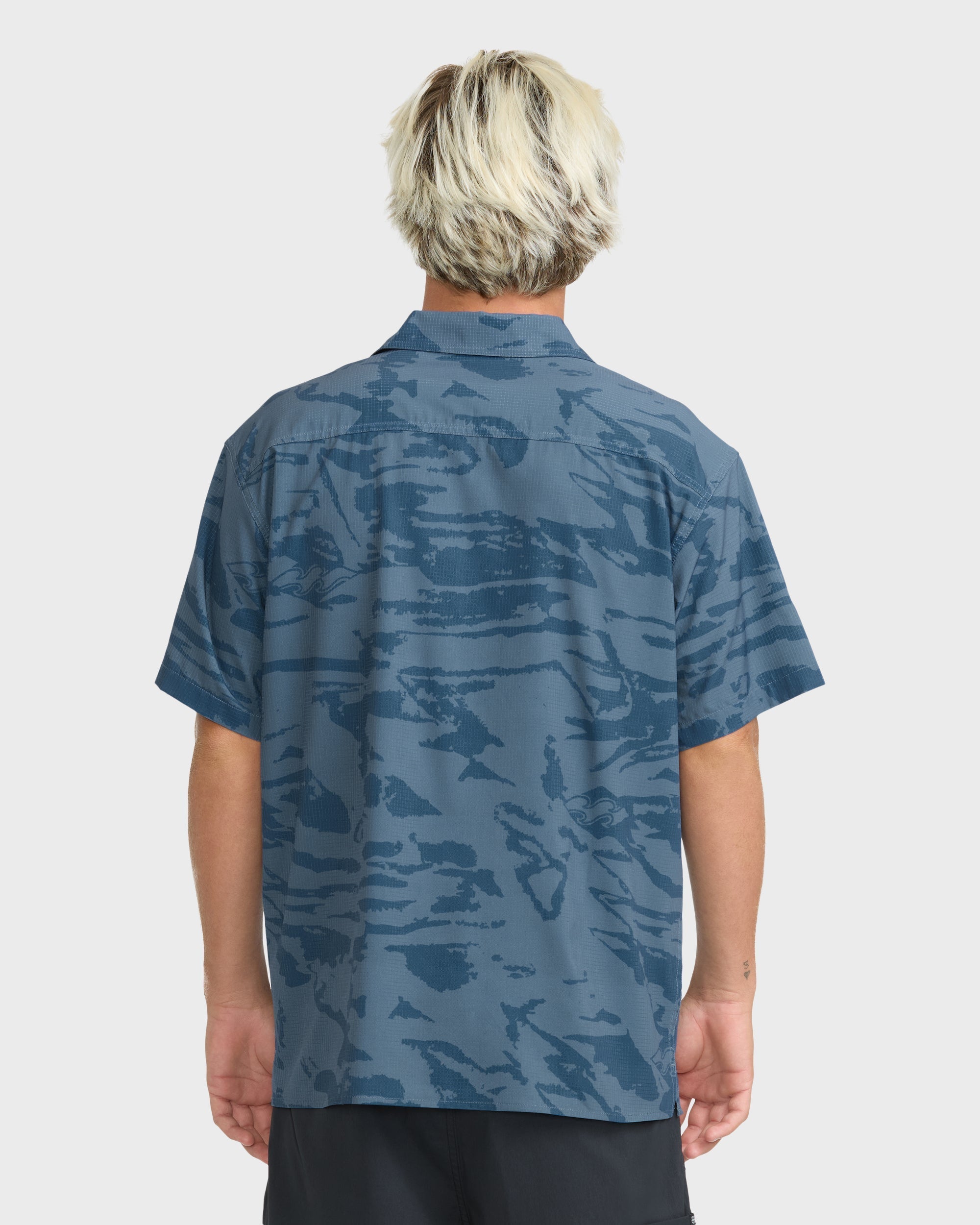 Adventure Division Surftrek Perforated Short Sleeve Woven Shirt - China Blue