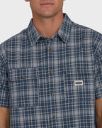 Bad Dog Short Sleeve Woven Shirt - Dark Denim