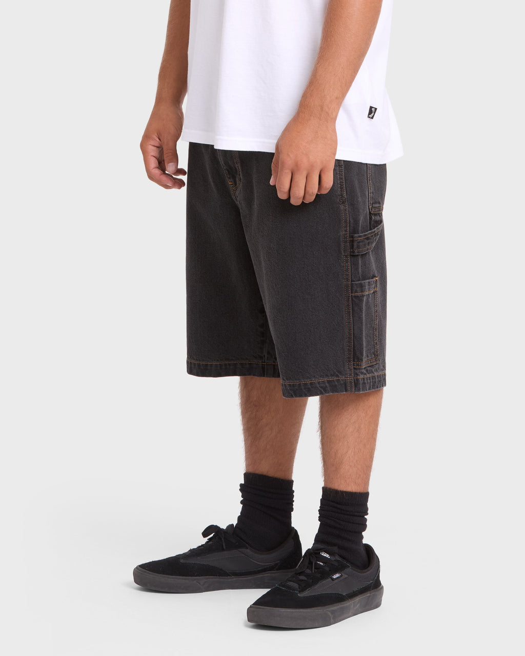 Bad Dog Workwear Denim Shorts - Black Wash