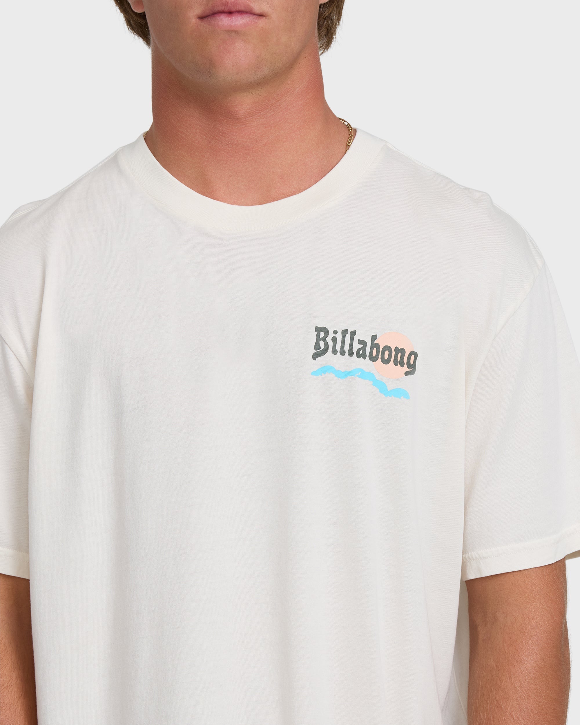 Loner Wave Washed Premium Short Sleeve Knit T-Shirt - Off White