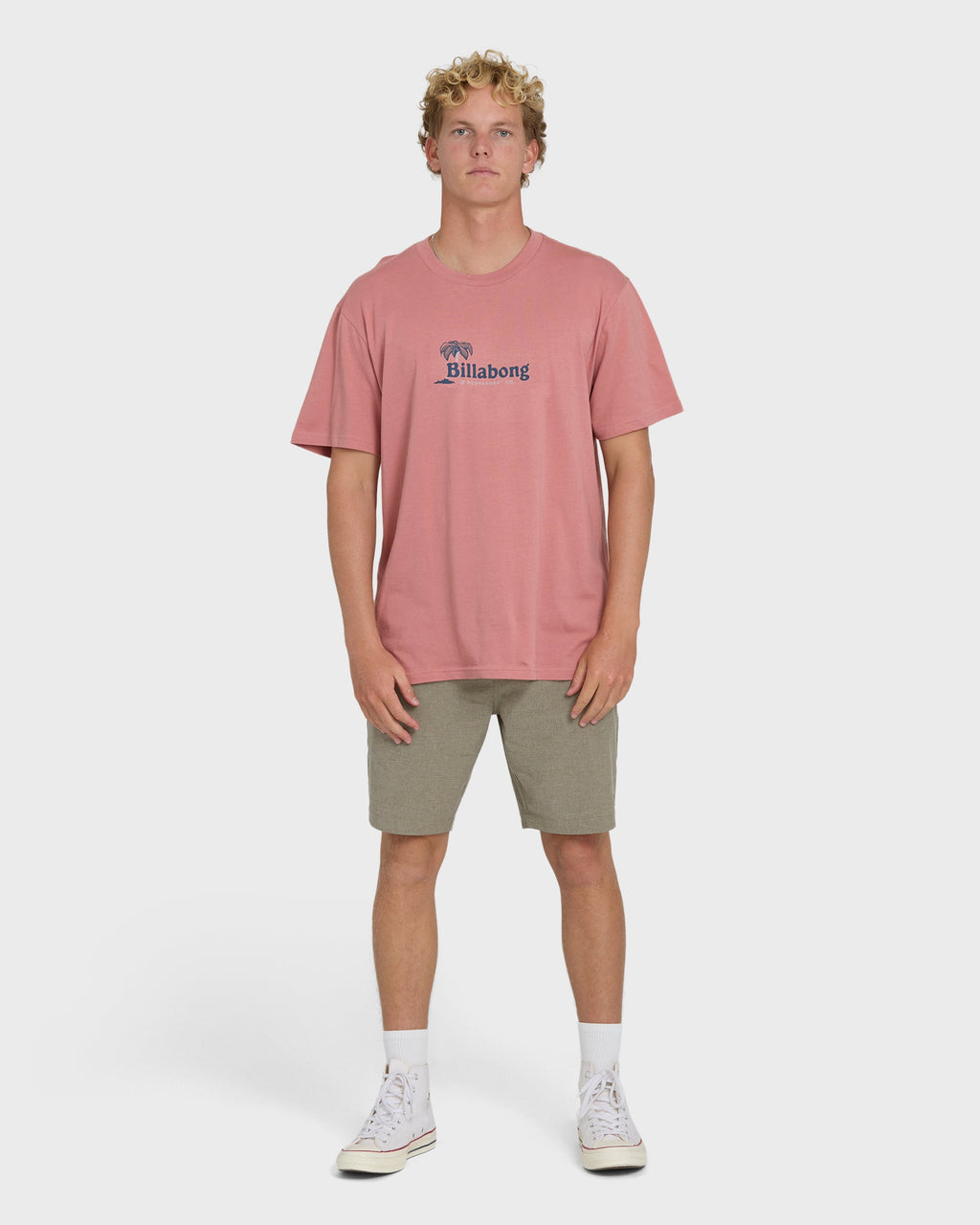Check Out Premium Short Sleeve Knit T-Shirt - Ash Rose
