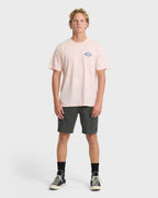 Dim Arch Premium Short Sleeve Knit T-Shirt - Light Pink